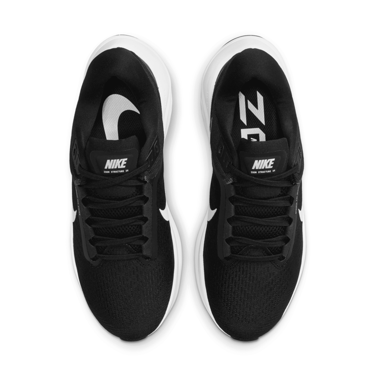 Nike Air Zoom Structure 24 Black White (W) Angle 2