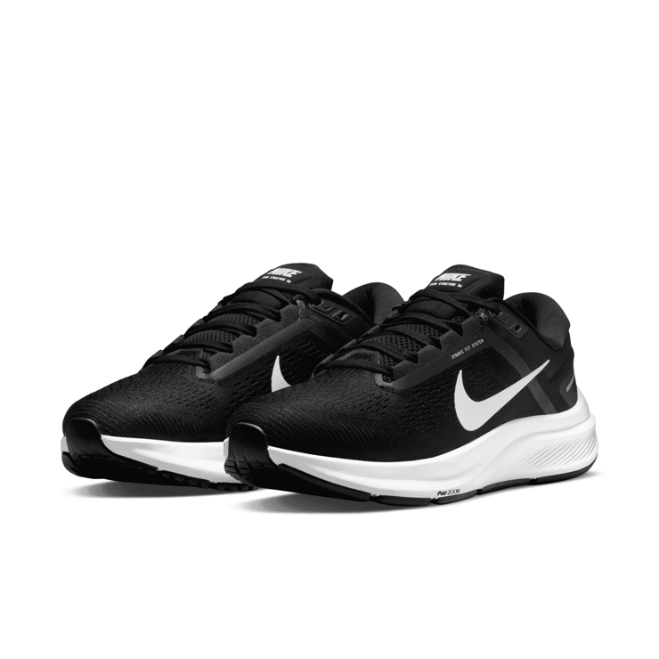 Nike Air Zoom Structure 24 Black White (W) Angle 3
