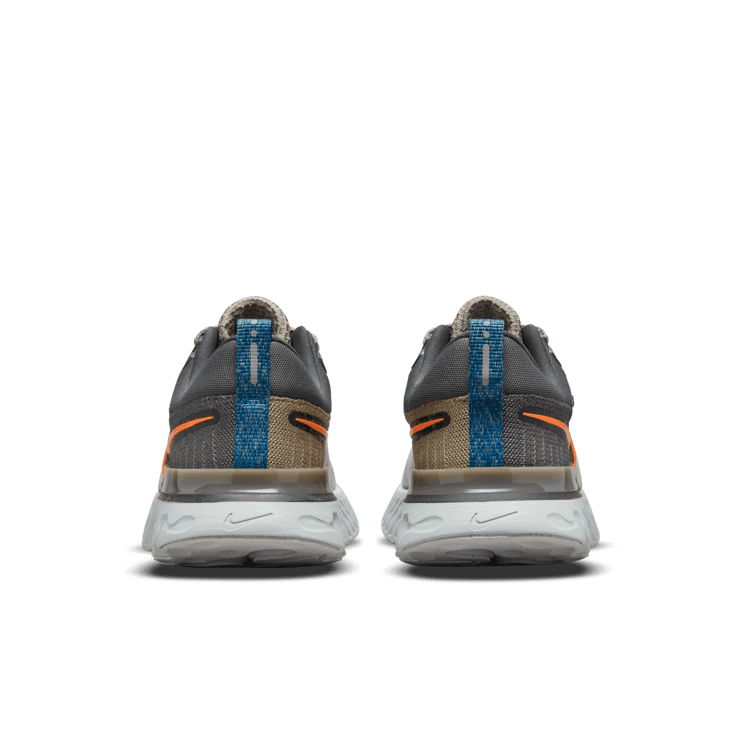 Nike React Infinity Run Flyknit 2 Light Bone Grey Orange Angle 0