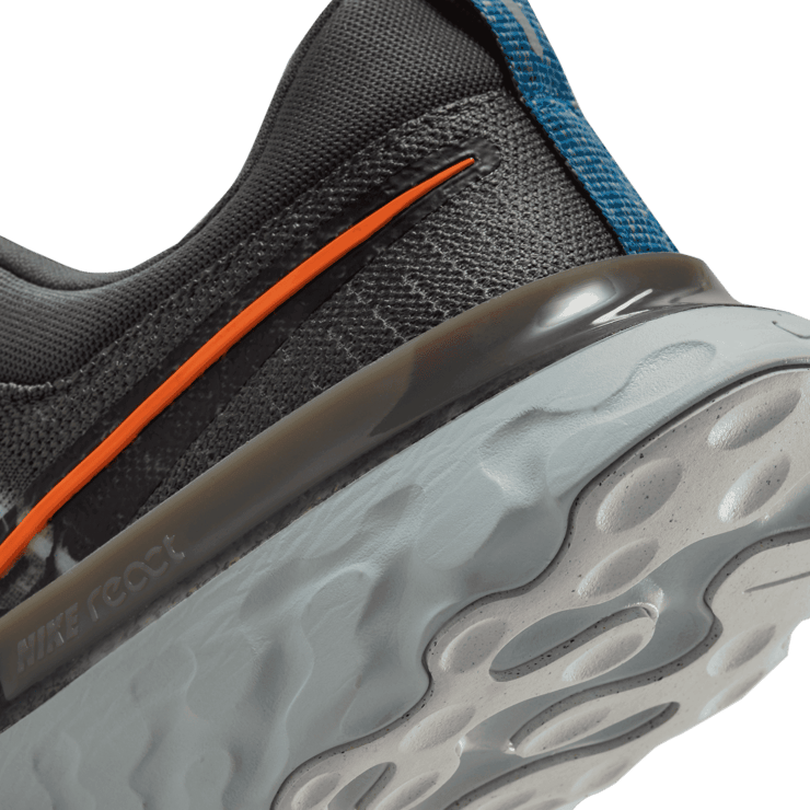 Nike React Infinity Run Flyknit 2 Light Bone Grey Orange Angle 5