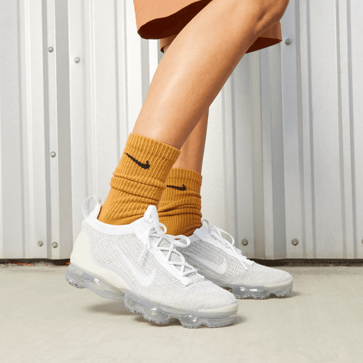 Pure Platinum Nike Vapormax On Foot Nike Vapormax Flyknit White On