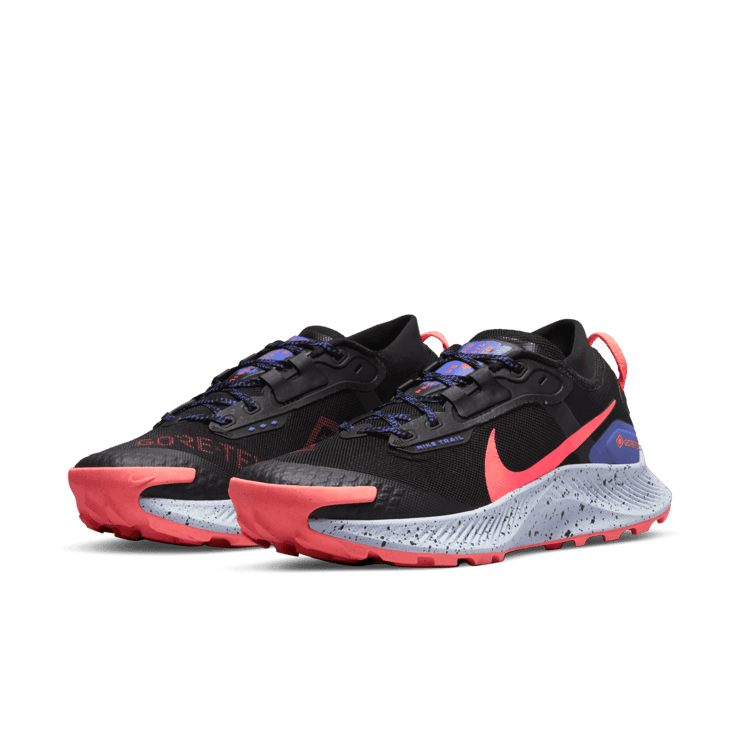 Nike Pegasus Trail 3 Gore-Tex Black Lapis Bright Mango (W) Angle 2