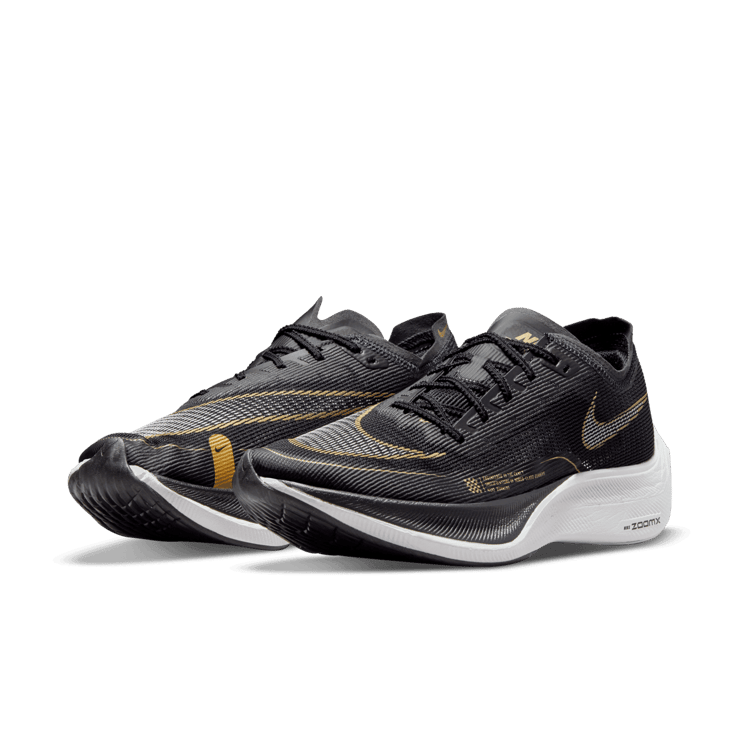 Nike ZoomX Vaporfly Next% 2 Black Metallic Gold Coin Angle 2