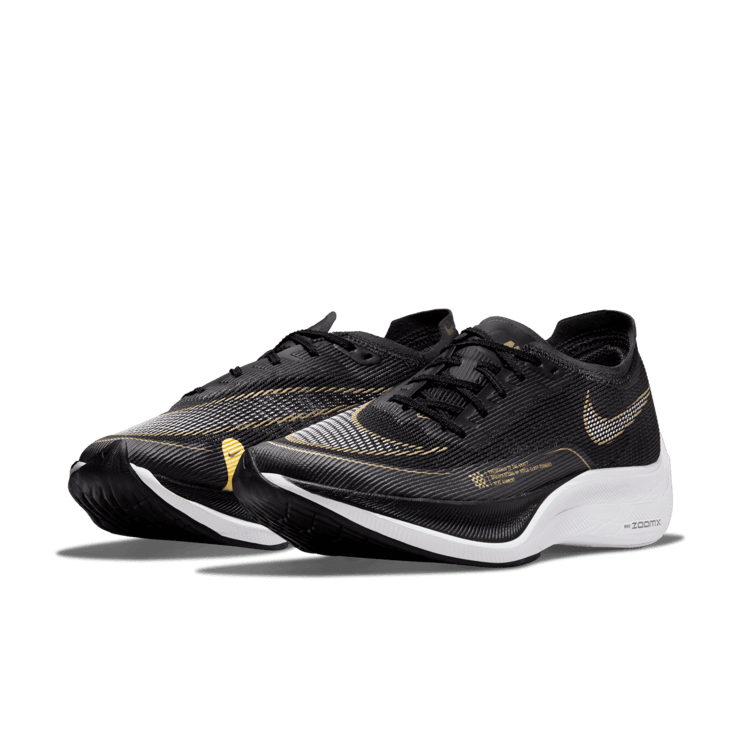 Nike ZoomX Vaporfly Next% 2 Black Metallic Gold Coin (W) Angle 2