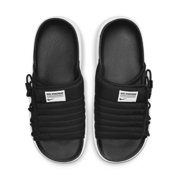 Nike Asuna 2 Slide Black White Angle 1