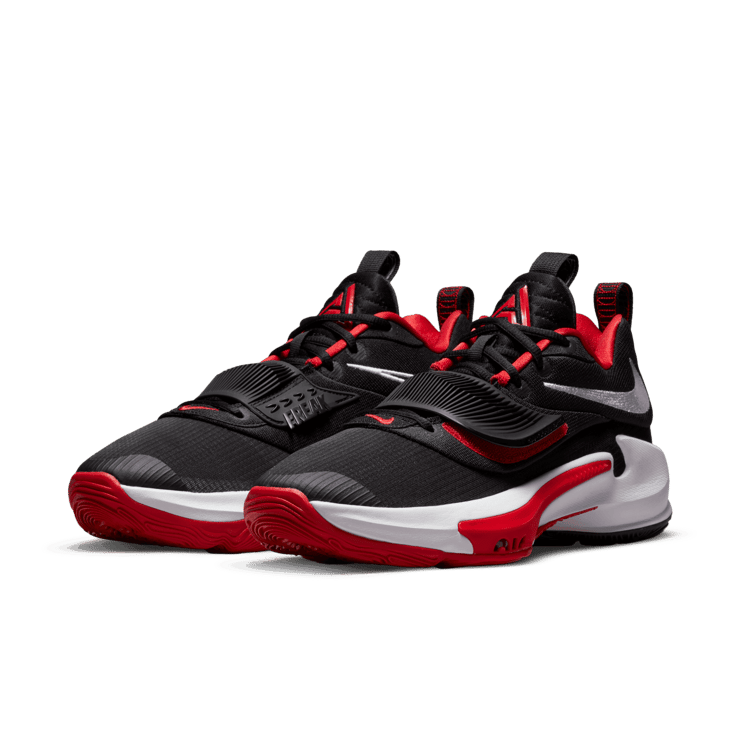 Nike Zoom Freak 3 Black Red Angle 2