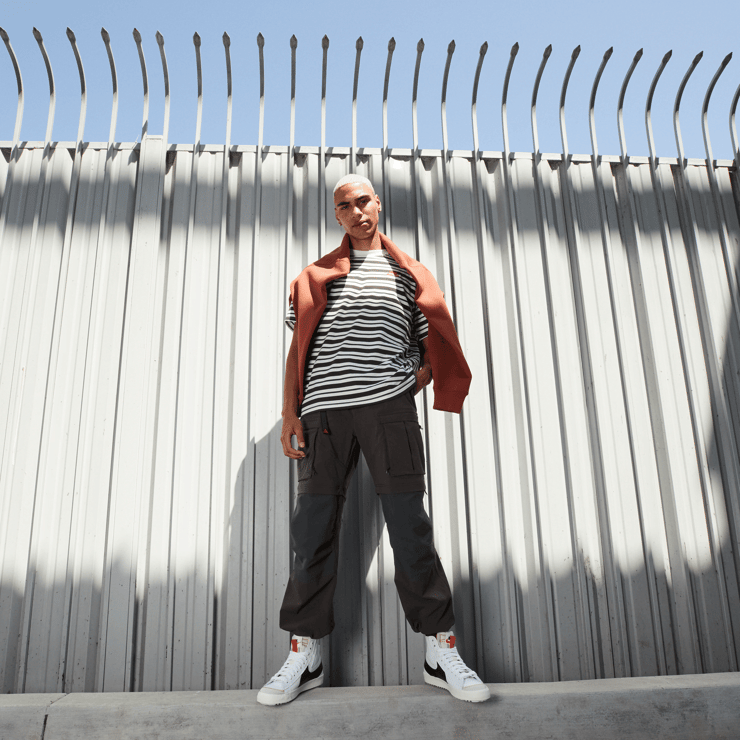 Nike Blazer Mid 77 Jumbo White Black Angle 7