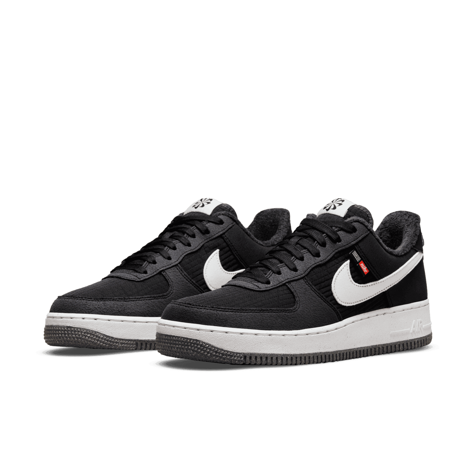 nike black & white air force 1 07 lv8 jdi trainers