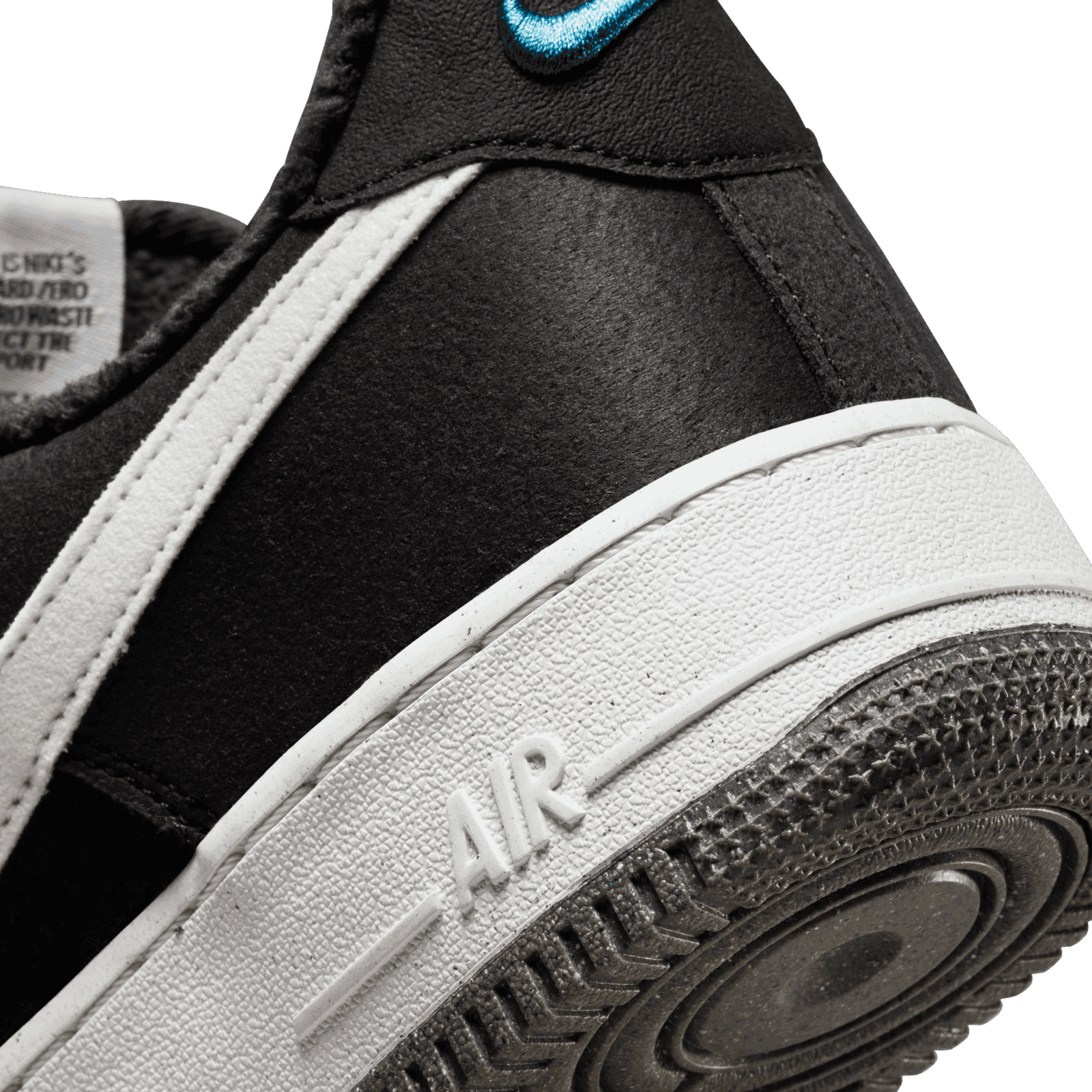 nike black & white air force 1 07 lv8 jdi trainers