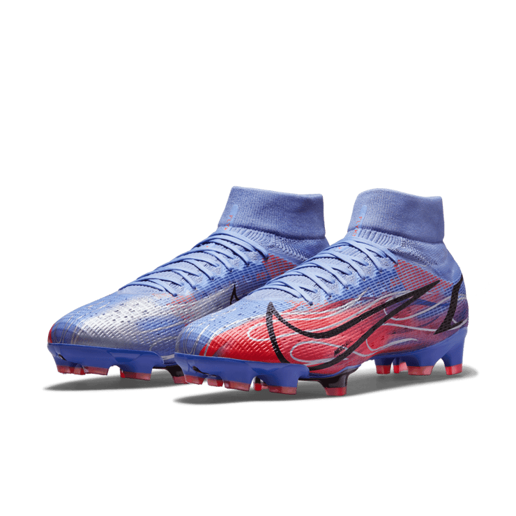 Nike Mercurial Superfly 8 FG Kylian Mbappe Flames (Purple Sole) Angle 2