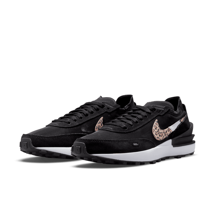 Nike Waffle One Black Leopard (W) Angle 2