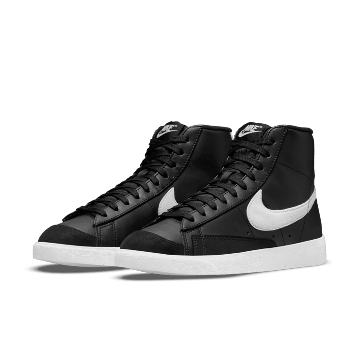 Nike Blazer Mid 77 Next Nature Black White (W) Angle 2