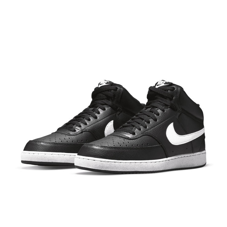 Nike Court Vision Mid Next Nature Black White Angle 4