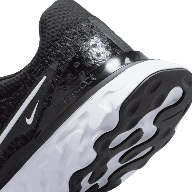 Nike React Infinity Run Flyknit 3 Black White (W) Angle 5