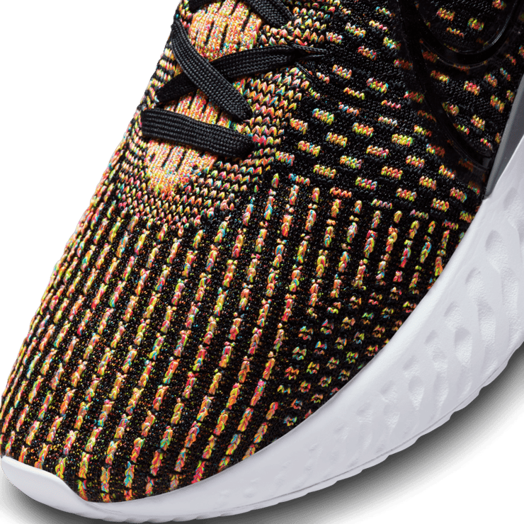 Nike React Infinity Run Flyknit 3 Black Blue Glow Pink Prime Angle 4