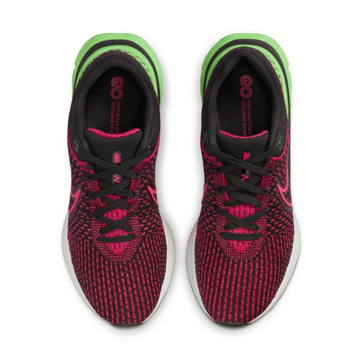 Nike React Infinity Run Flyknit 3 Green Strike Team Red Angle 1