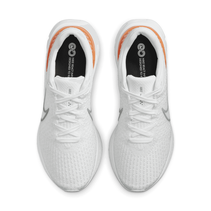 Nike React Infinity Run Flyknit 3 White Grey Kumquat Angle 1