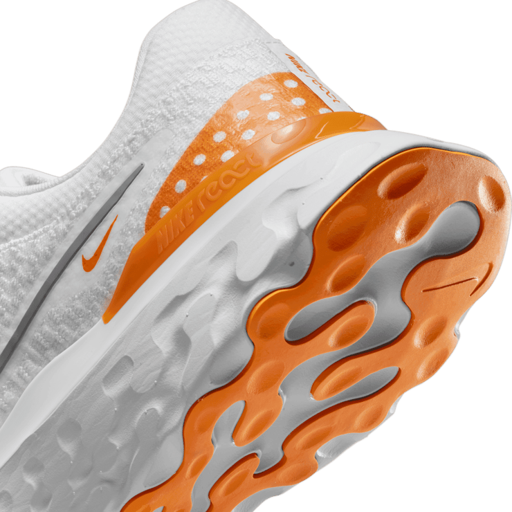 Nike React Infinity Run Flyknit 3 White Grey Kumquat Angle 5