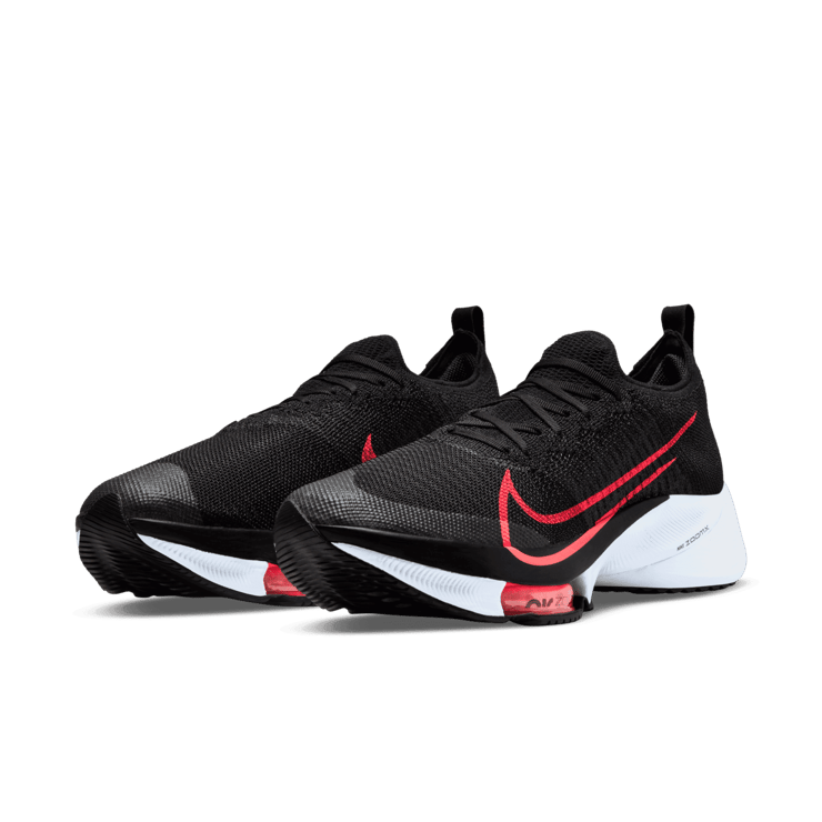 Nike Air Zoom Tempo Next% Flyknit Black Flash Crimson White Angle 2