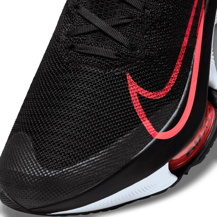 Nike Air Zoom Tempo Next% Flyknit Black Flash Crimson White Angle 4
