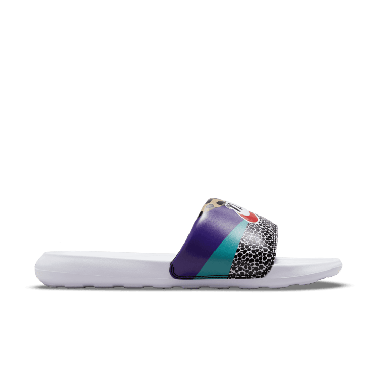Nike Victori One Printed Slide White Animal Print (W) Angle 1
