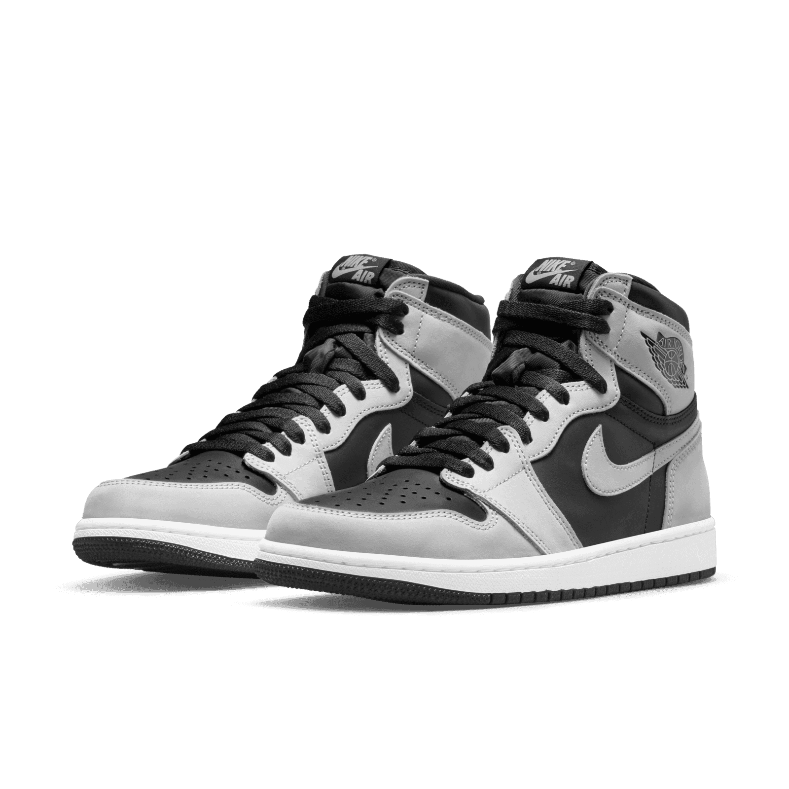 jordan 1 retro high black white light smoke grey