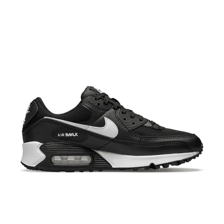 Nike Air Max 90 Black White (W) Angle 1