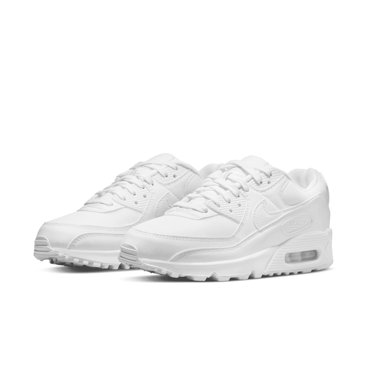 Nike Air Max 90 Triple White (2022) (W) Angle 3