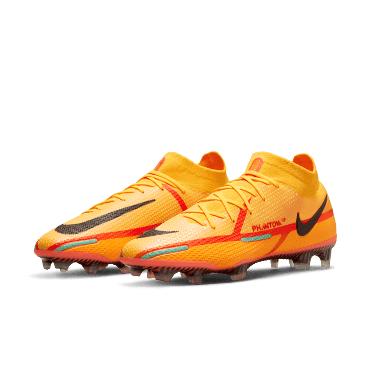 Nike Phantom GT2 Dynamic Fit Elite FG Laser Orange Total Orange Bright Crimson Black Angle 2