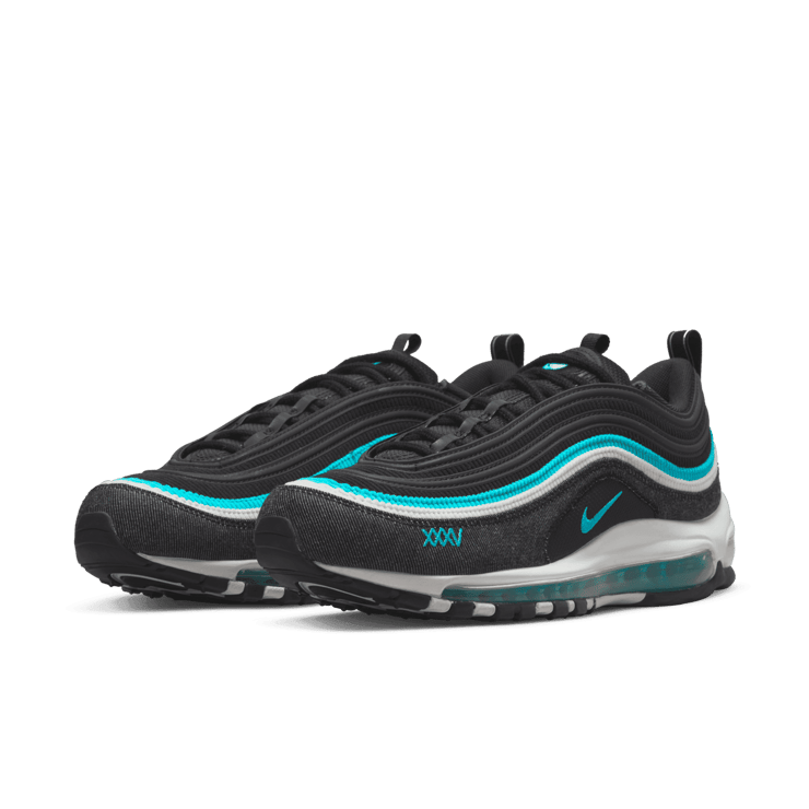 Nike Air Max 97 Black Sport Turquoise Angle 3