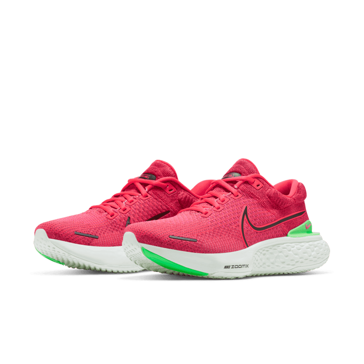Nike ZoomX Invincible Run Flyknit 2 Siren Red Green Strike Angle 2