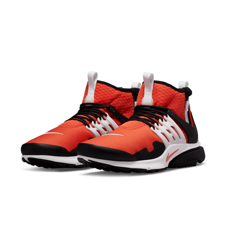 Nike Air Presto Mid Utility Black Orange Angle 2