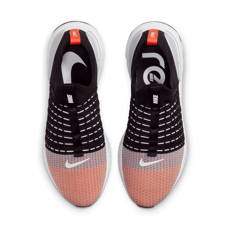 Nike React Phantom Run Flyknit 2 Black Team Orange Angle 2
