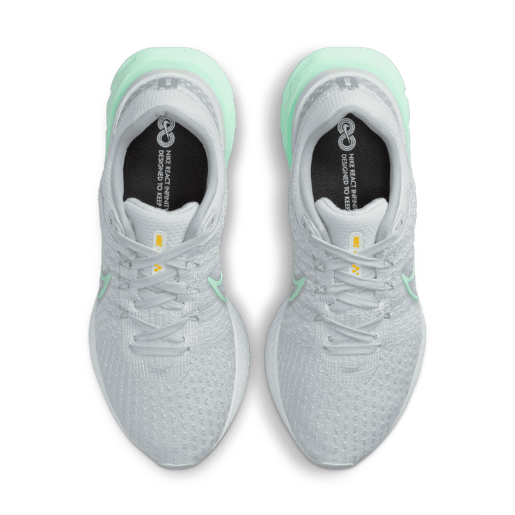 Nike React Infinity Run Flyknit 3 Pure Platinum Mint Foam (W) Angle 1