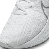 Nike React Infinity Run Flyknit 3 White Metallic Silver (W) Angle 5