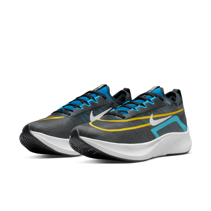 Nike Zoom Fly 4 Black Grey Chlorine Angle 2