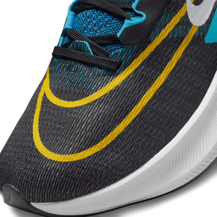Nike Zoom Fly 4 Black Grey Chlorine Angle 4