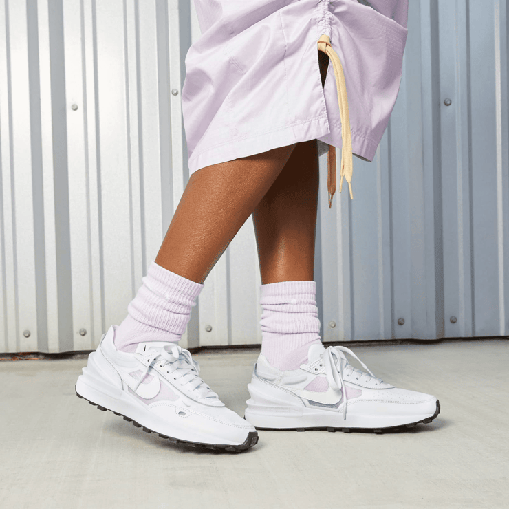 Nike Waffle One White Black White (W) Angle 0