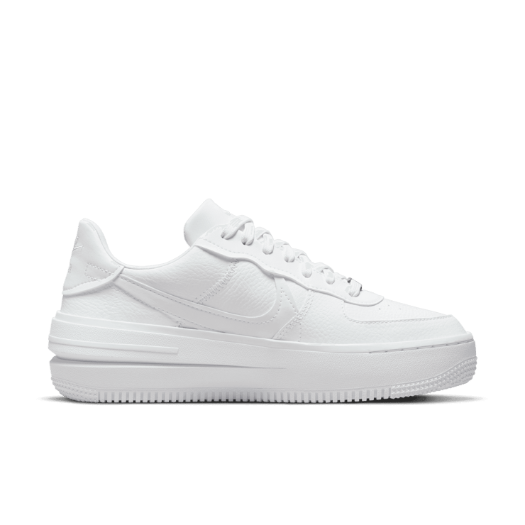 Nike Air Force 1 PLT.AF.ORM Triple White (W) Angle 1