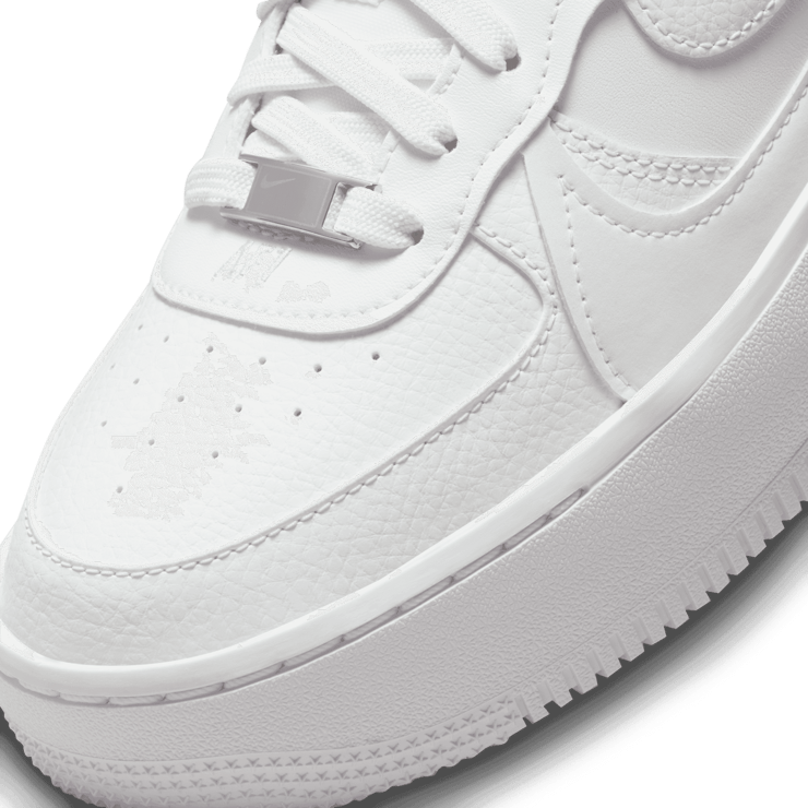 Nike Air Force 1 PLT.AF.ORM Triple White (W) Angle 5