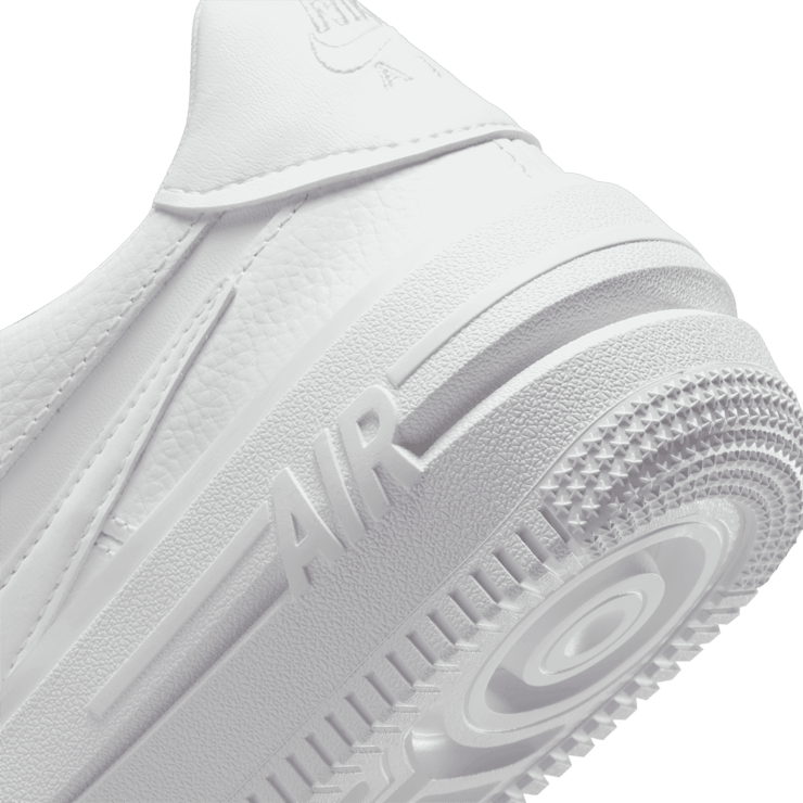 Nike Air Force 1 PLT.AF.ORM Triple White (W) Angle 6