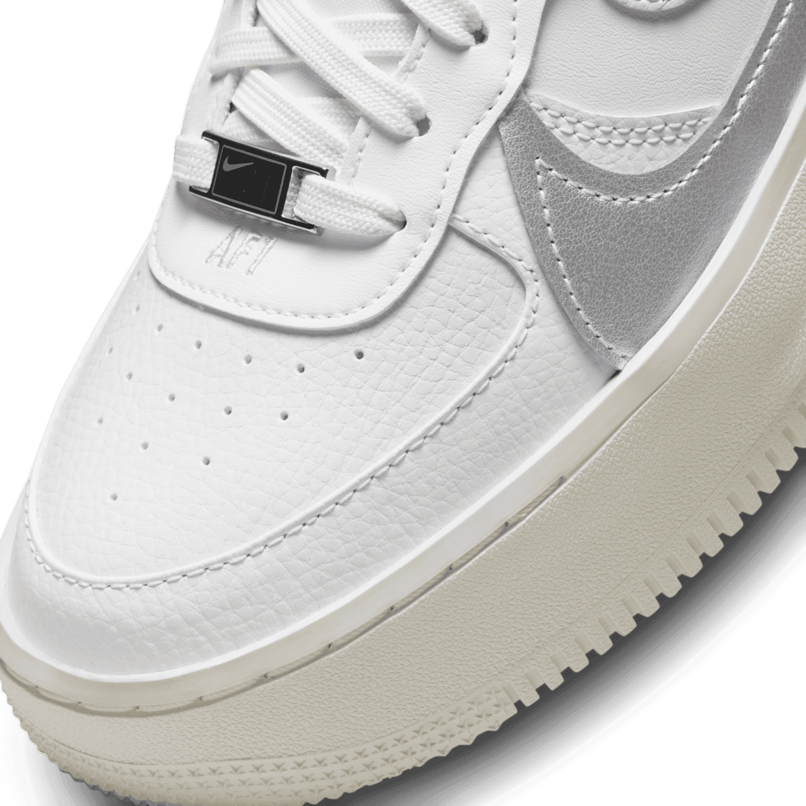 Nike Air Force 1 PLT.AF.ORM Summit White Metalic Silver (W) Angle 4