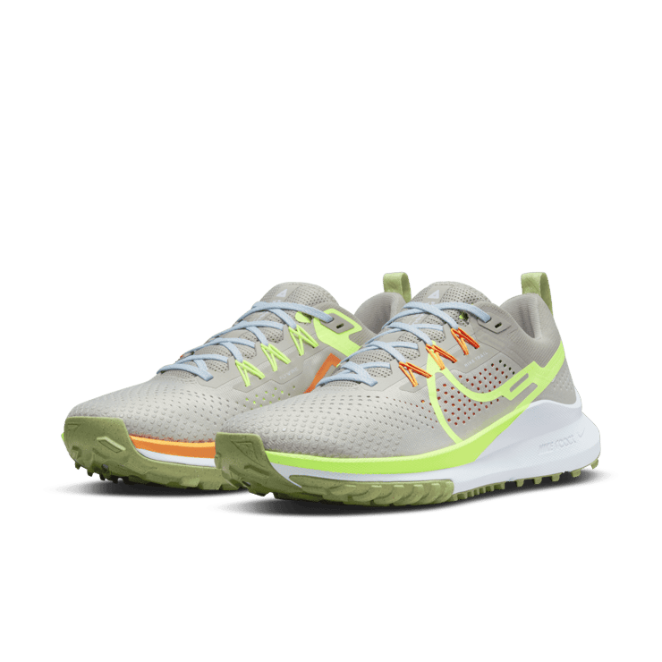 Nike React Pegasus Trail 4 Cobblestone Volt Angle 2