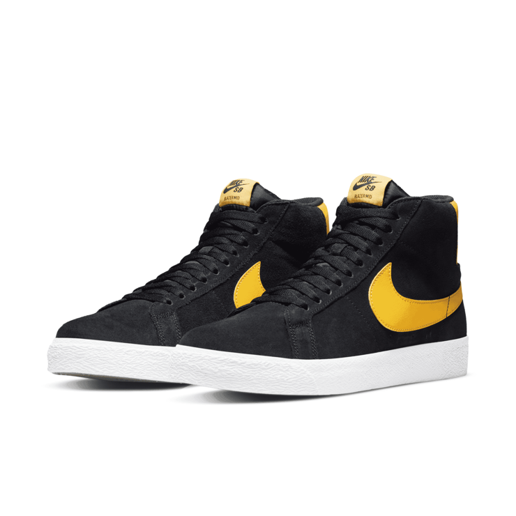 Nike SB Zoom Blazer Mid Black University Gold Angle 3