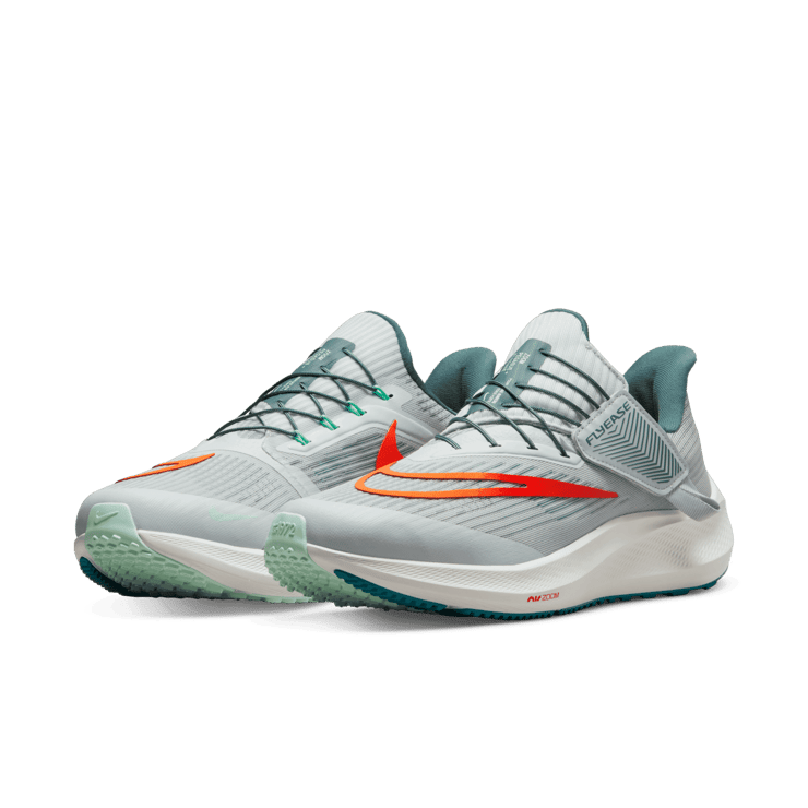 Nike Air Zoom Pegasus 39 FlyEase Platinum Orange Slate Angle 2