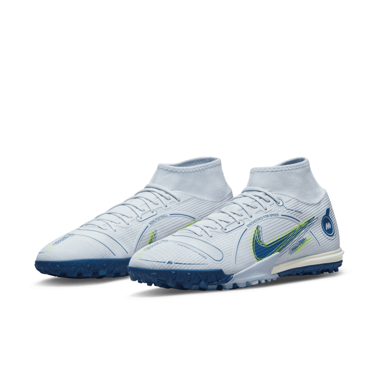 Nike Superfly 8 Academy TF Football Grey Light Marine Angle 2