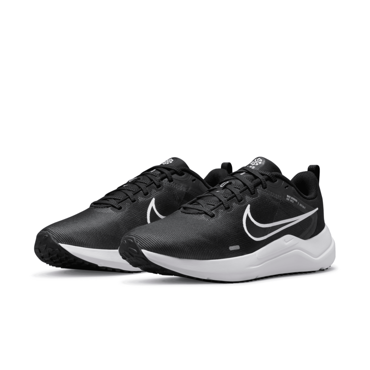 Nike Downshifter 12 Black White (W) Angle 3