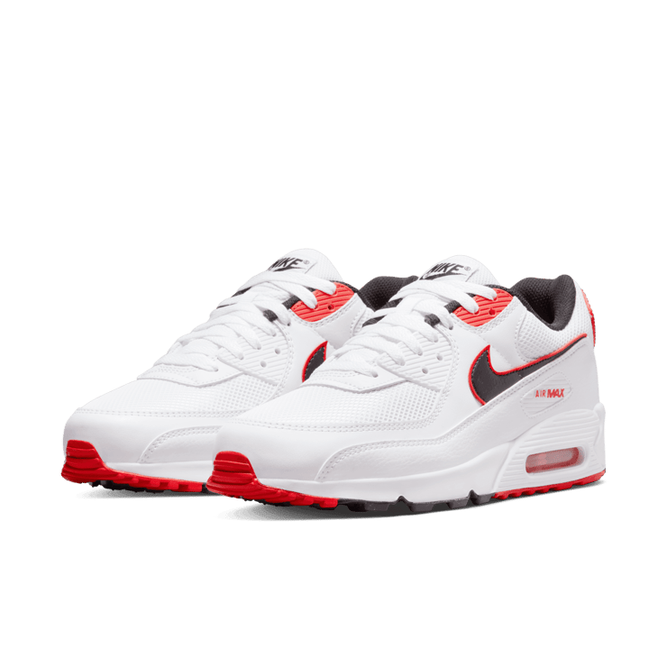 Nike Air Max 90 White Max Orange Angle 3