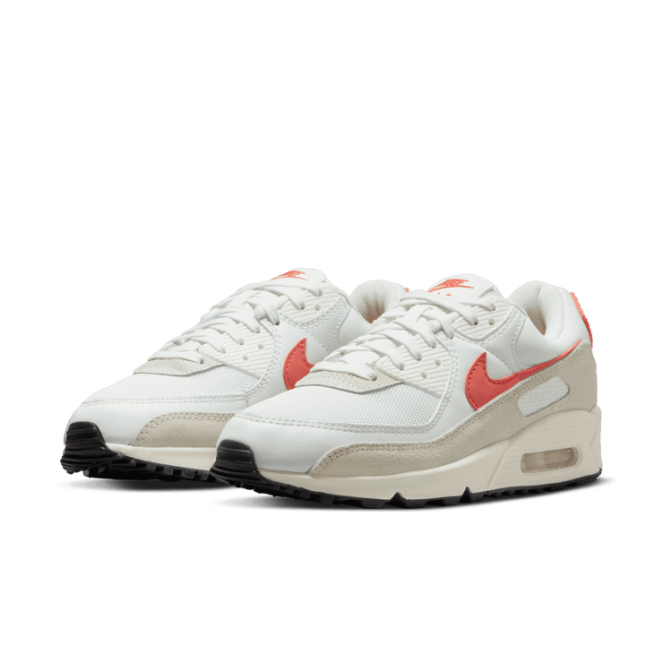 Nike Air Max 90 Summit White Mantra Orange (W) Angle 3