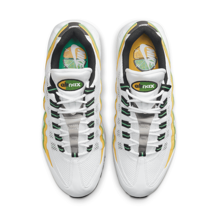 Nike Air Max 95 Essential White Green Apple Tour Yellow Angle 1